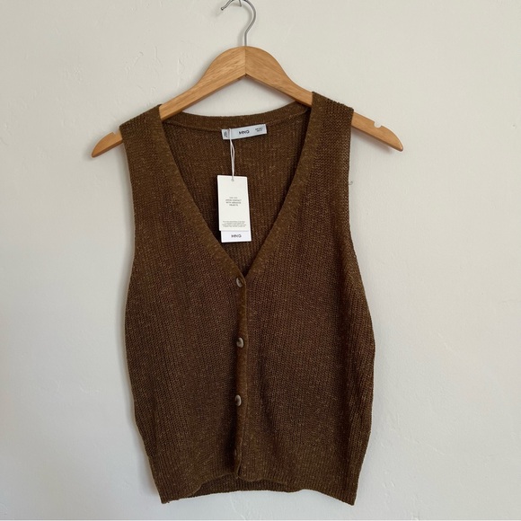 NWT MANGO Jazmin Sleeveless Sweater Vest - Picture 3 of 6
